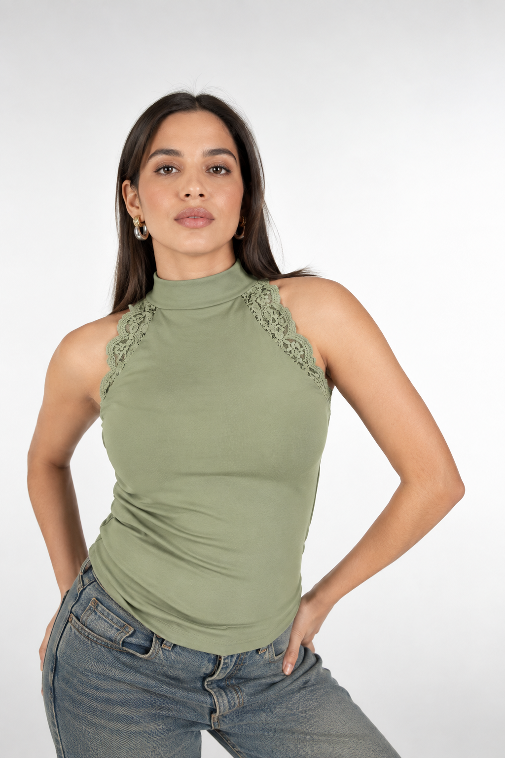 Halter lace top