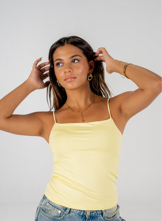Basic strap top - Yellow