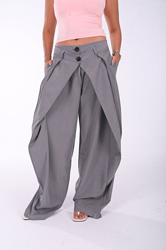 Double waist Wide-Leg Pants