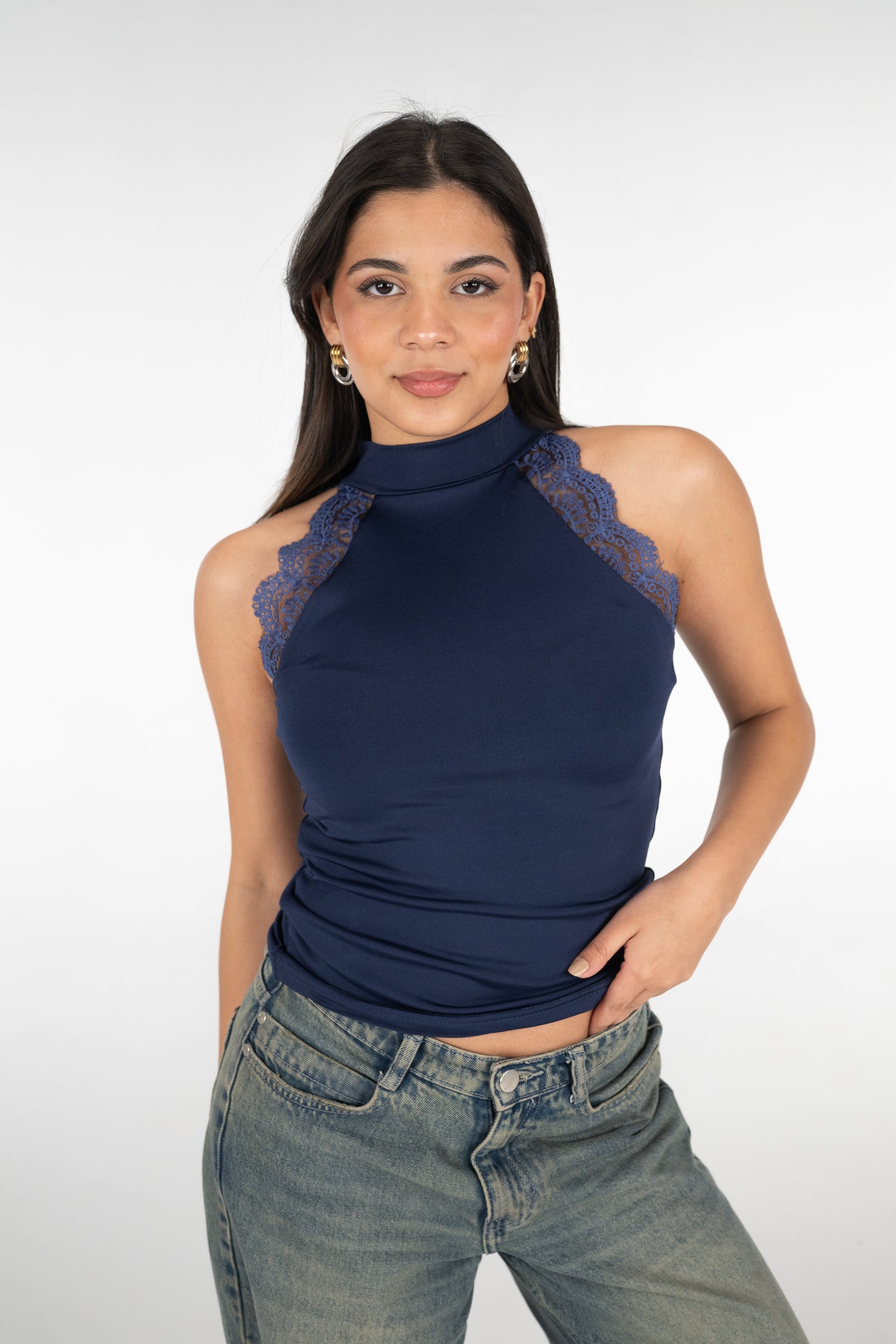 Halter lace top
