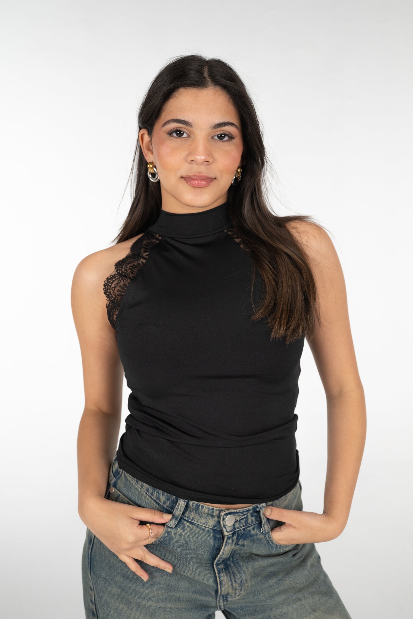 Halter lace top