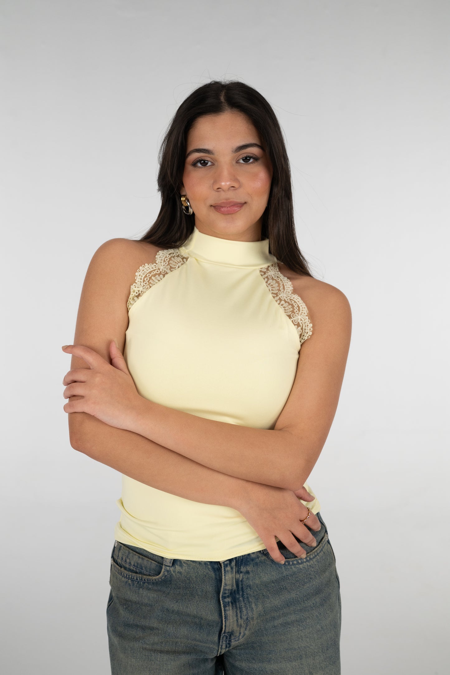 Halter lace top