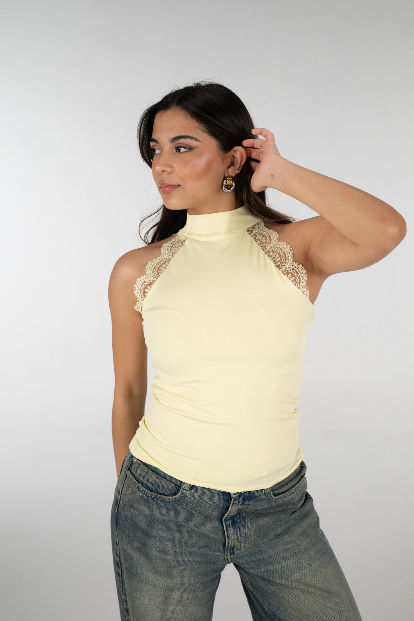 Halter lace top