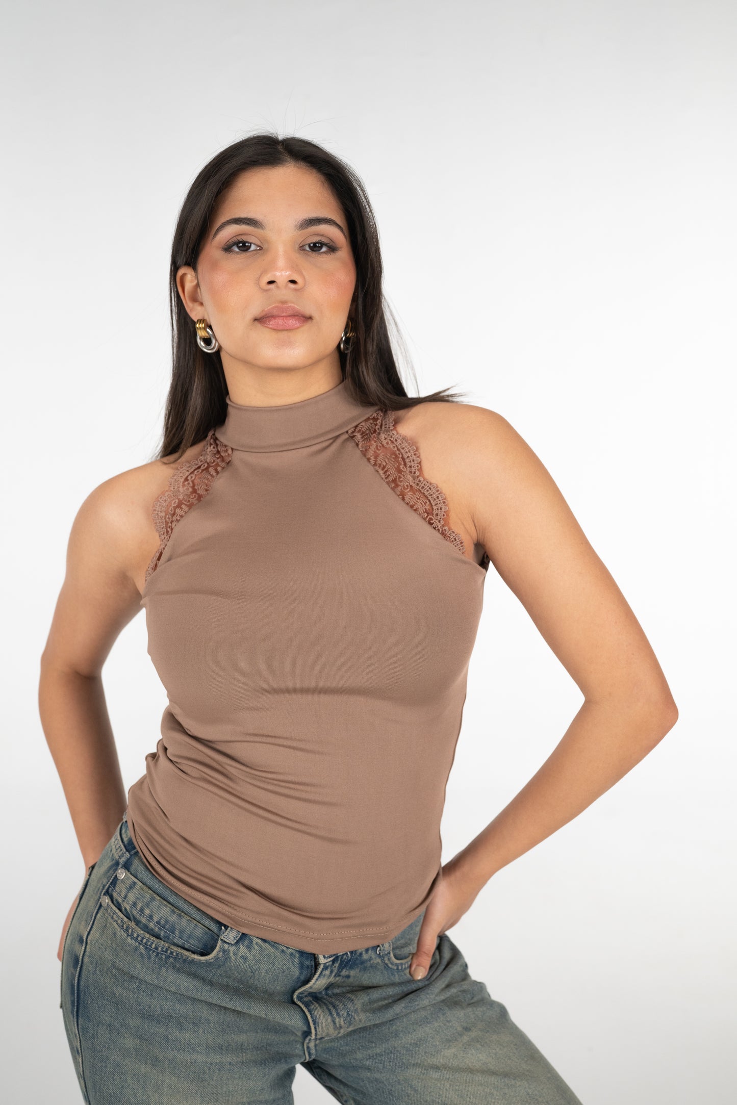 Halter lace top